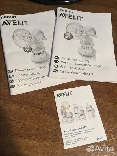 Молокоотсос avent philips ручной
