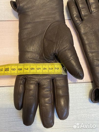 Перчатки кожаные зимние на меху