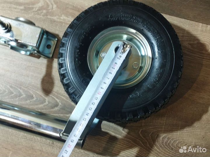 Опорное пневмо колесо для прицепов с хомутом