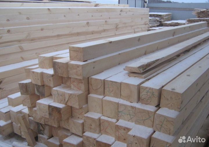 Брус обрезной 100х100х6000мм