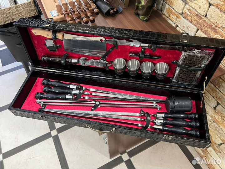 Шампура в кейсе в чехле набор подарочный