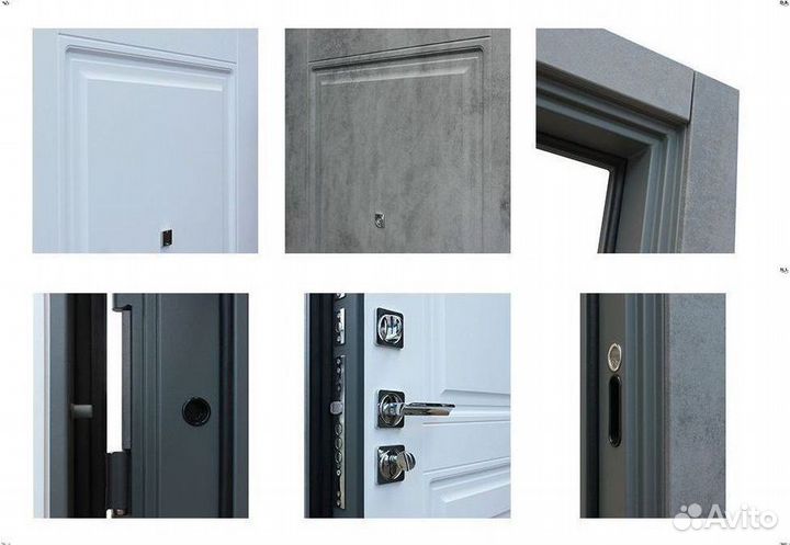 Дверь входная серая металлическая Лира