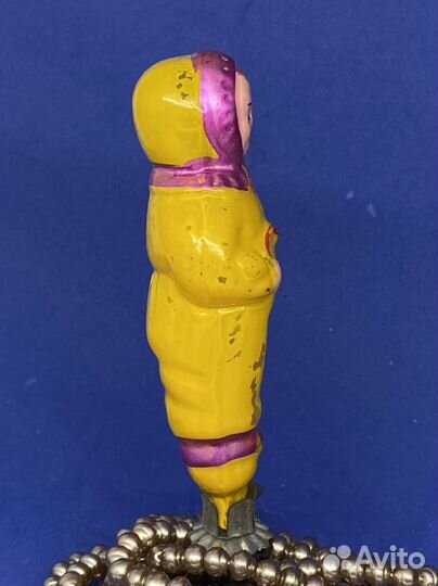 Елочная игрушка СССР Ребенок с погремушкой (85)