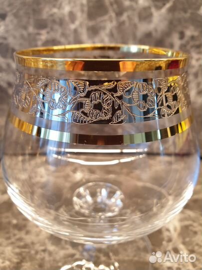 Бокал для бренди 250 Чехия Богемия панто платина