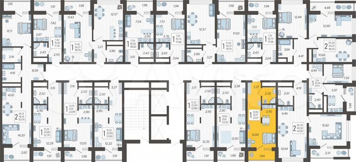 Квартира-студия, 23,2 м², 16/19 эт.