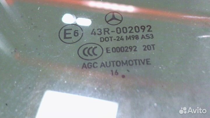 Стекло боковой двери Mercedes GLC X253, 2017