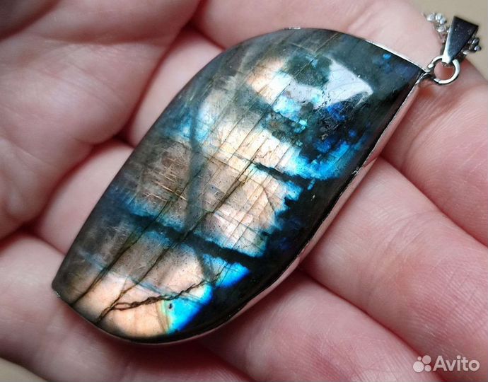Лабрадорит кулон + кольцо