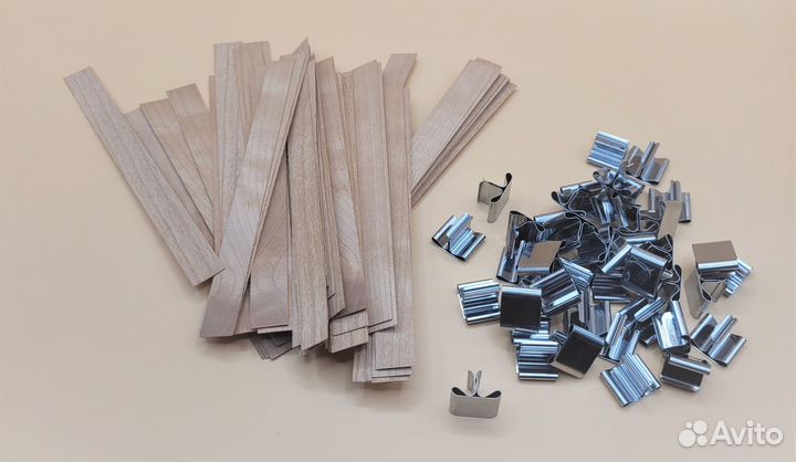 Деревянный фитиль для свечей с держателем