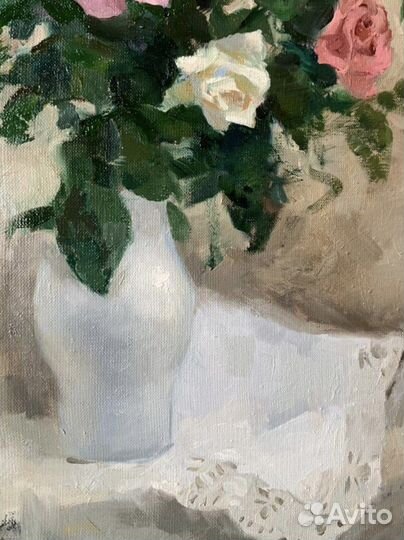 Картина маслом на холсте цветы