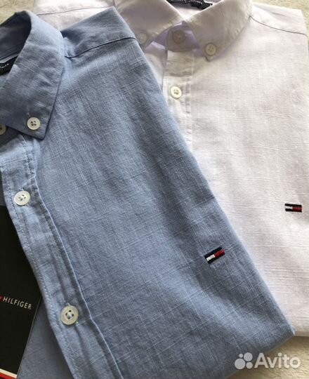 Tommy Hilfiger рубашка мужская голубая