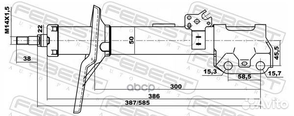 Амортизатор передн правый toyota RAV4 00-05 016