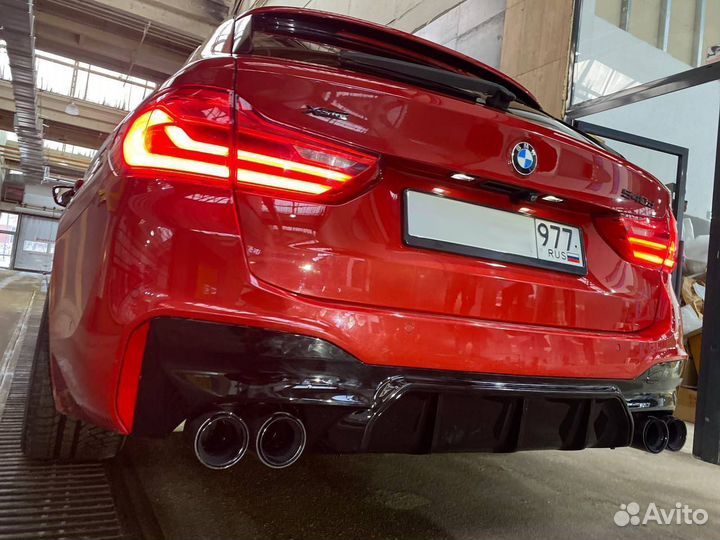 BMW G30 Задний диффузор M5 CS F90, карбон насадки