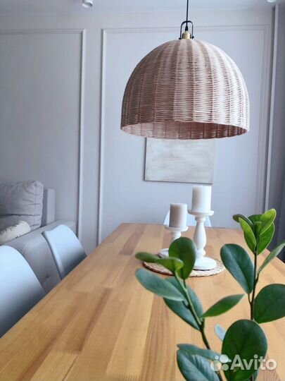 Плетеный абажур