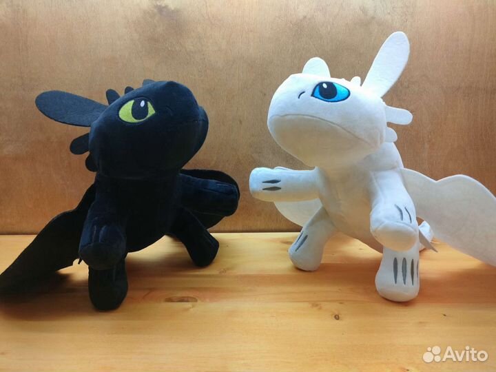 Беззубик и Дневная Фурия 50см мягкие игрушки 2шт