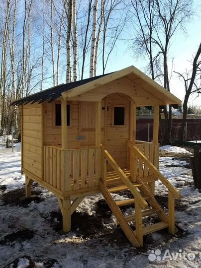 Детский домик садовый деревянный новый
