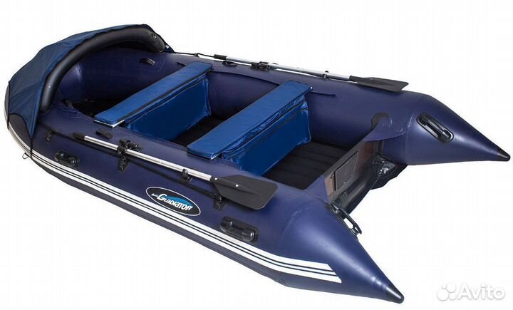 Надувная лодка gladiator E450PRO темно-синий