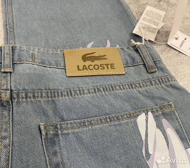 Джинсы lacoste с крокодилом