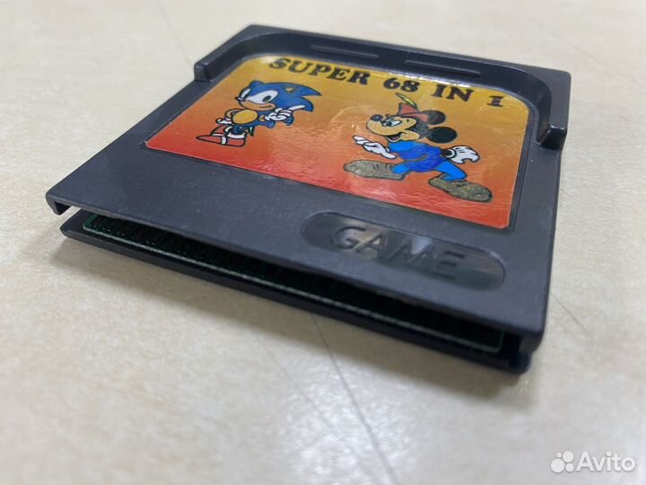 Картридж Sega GameGear Сборник 68 в 1, б/у
