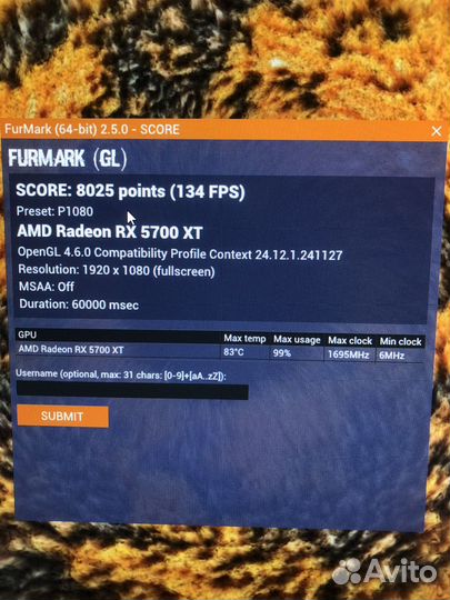 Видеокарта ASRock RX 5700XT 8 GB gddr 6