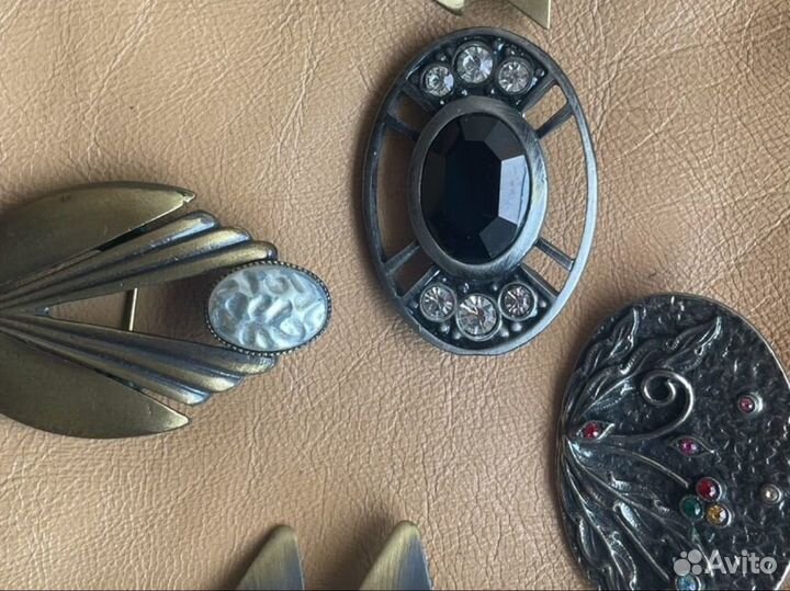 Винтажная брошь в стиле модерн лофт