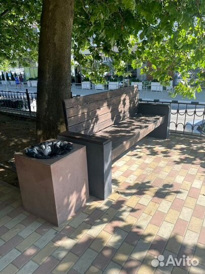 Лавочка садовая из бетона