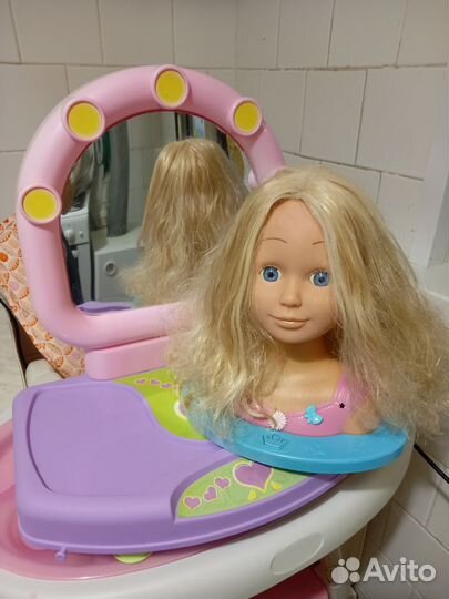 Кукла и зеркало набор парикмахера