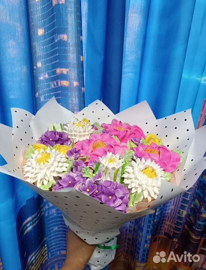 Сладкие букеты из зефира