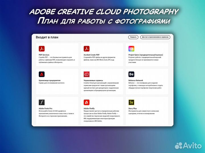 Adobe Creative Cloud Photography / подписка