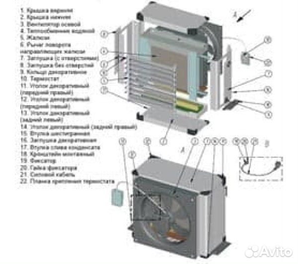 Водяная тепловая пушка 90 кВт Olefini FH 554 H