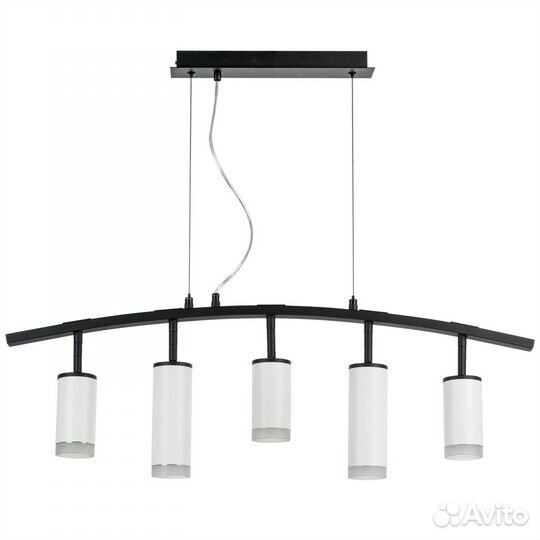 Люстра подвесная металл и акрил в спальню