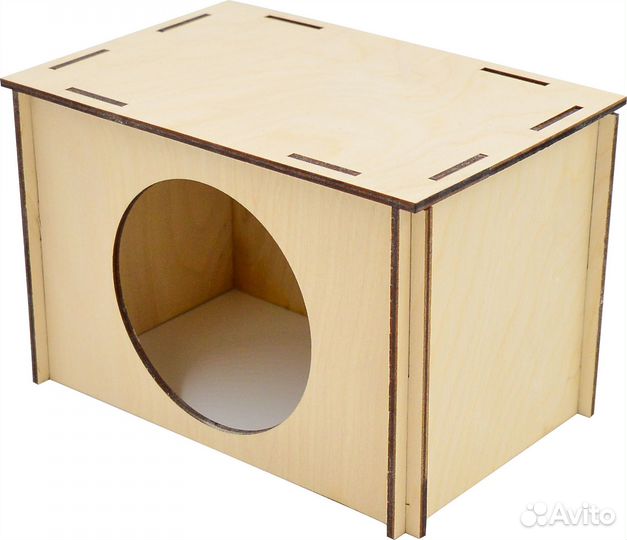 14201 домик д/грызунов Прямоугольный, фанера 15*10