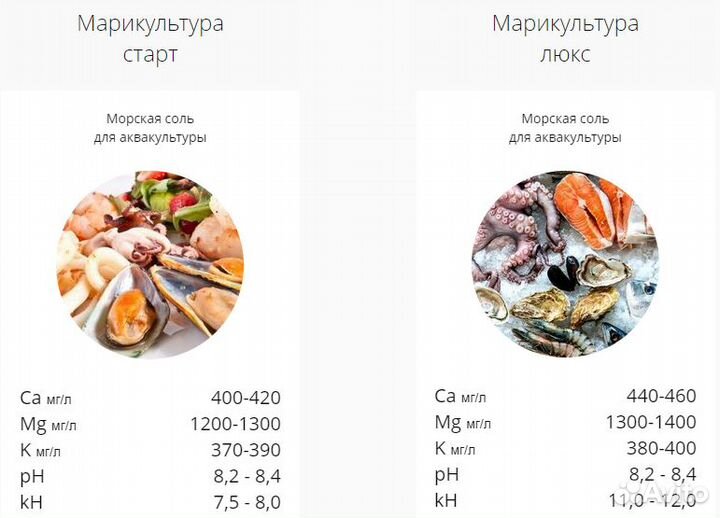 Соль для морского аквариума Марисоль