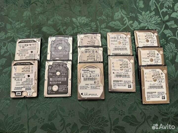 12 жёстких дисков из техники Apple 500GB/750GB/1TB