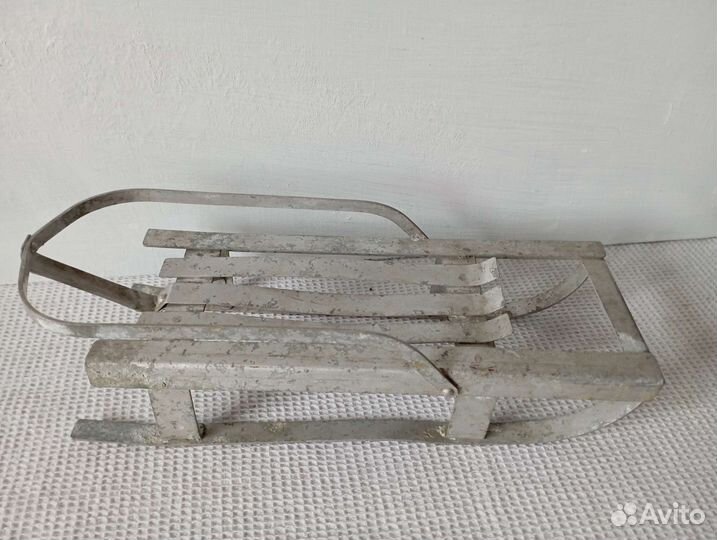 Игрушка СССР санки детские алюминий