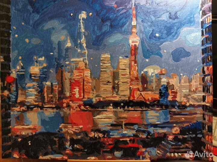 Картина Вечерний город 40х50