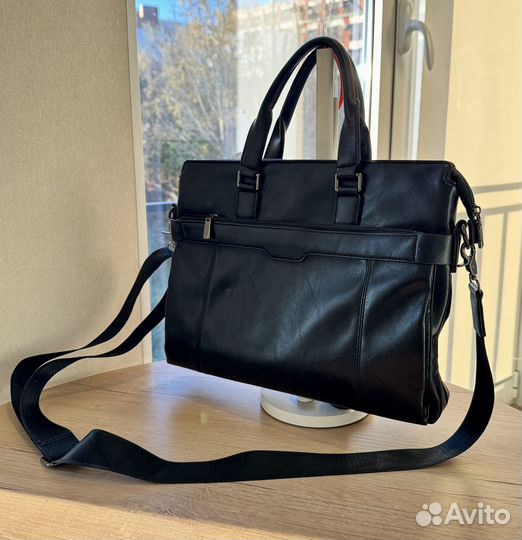 Портфель мужской кожаный для документов и ноутбука