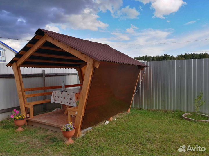 Беседка садовая из дерева для дачи
