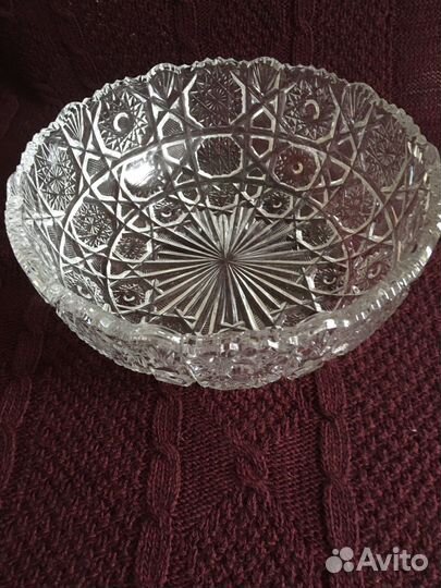 Салатник хрустальный 26 см СССР