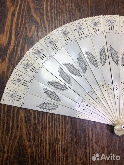 Веер старинный.Кость. Царская Россия.Оригинал