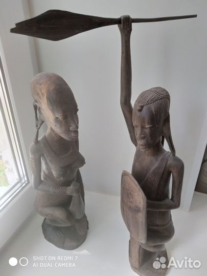 Африканский бюст, статуэтки, маска. Танзания