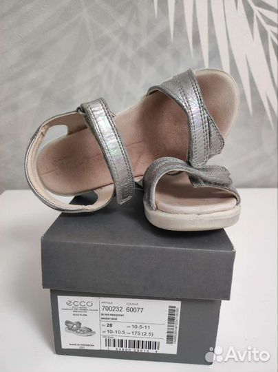 Босоножки для девочки ecco 28