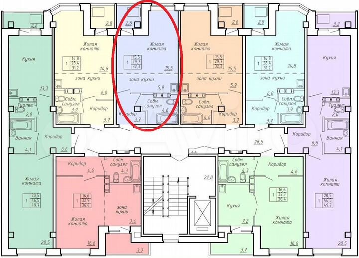 1-к. квартира, 31 м², 6/9 эт.