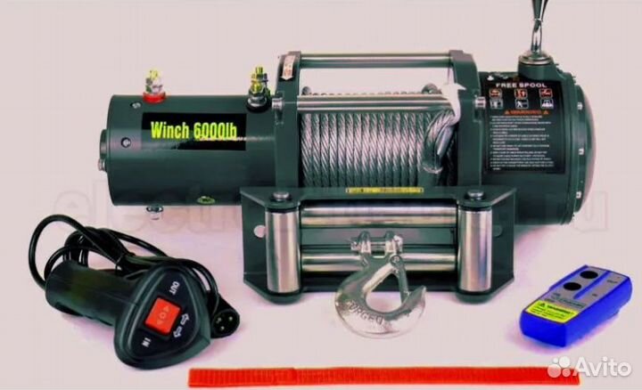 Лебедка электрическая Electric Winch 6000 сталь
