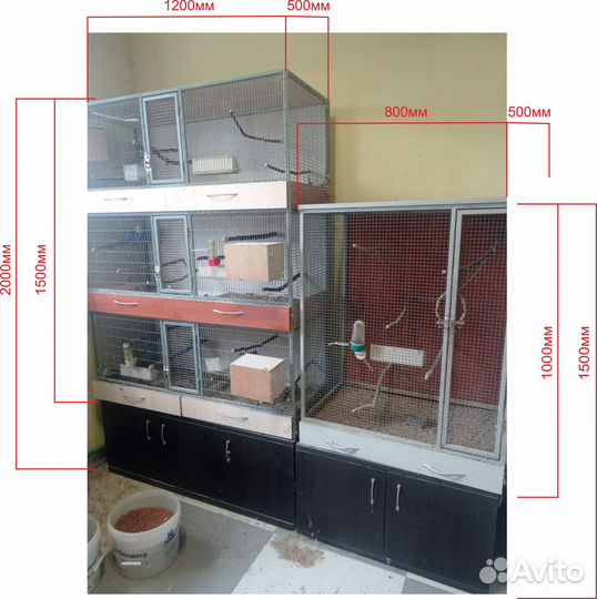 Вольеры для попугев