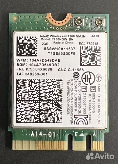 Intel Wireless-N 7260NGW BN