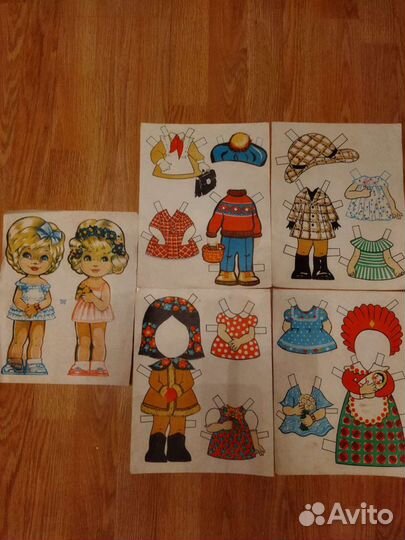 Куклы бумажные с одеждой