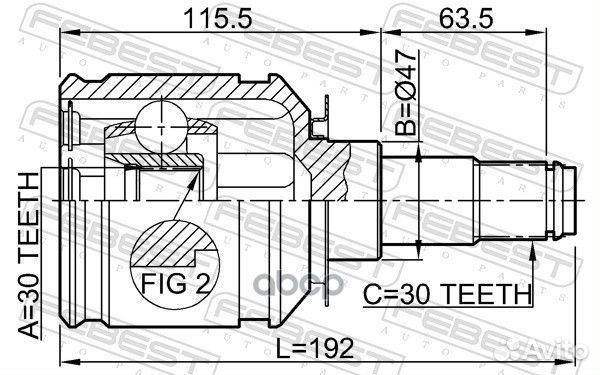 Шрус внутренний 30X47X30 0111GRJ120 Febest