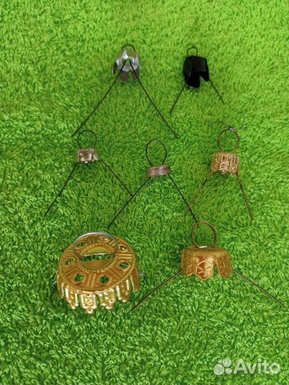 Держатели для ёлочных игрушек и шарик СССР