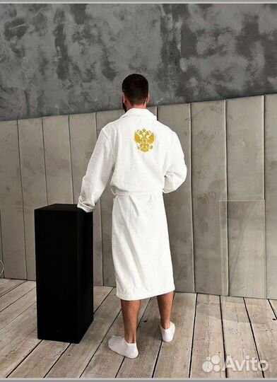 Халат велюровый+полотенце