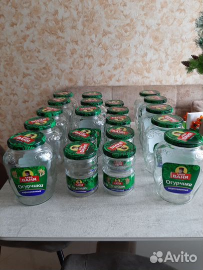 Банки стеклянные 1800 и 950мл -цена за 20шт